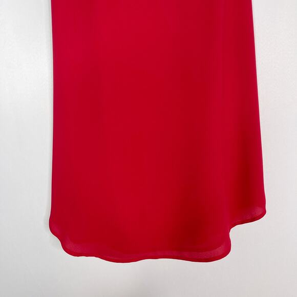 LOFT XSmall XS Bright Red V Neck Racerback Camisole Tank Top Blouse Shell Womens - Picture 4 of 7